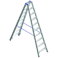 Stufenstehleiter-Alu PASSLG210 geb�rdelt 2x10 05106489