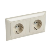SCHUKO Creo socket outlet Almond white Up-pr. 776122