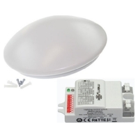 LED wall / ceiling light LB22 with sensor IP44 16W 3000K 120 round, 81-3242 - Promotional item
