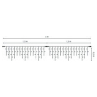LED light chain Ice Lite 114 LED ww 3x0.5m cable sw 7W, 019-343 - Promotional item
