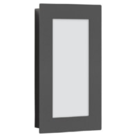LED-Wandleuchte LB23 12W 1200lm 3000K graphit Edelstahl