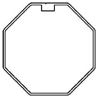 Achtkantstahlwelle SW70, 6m verzinkt 4041-6