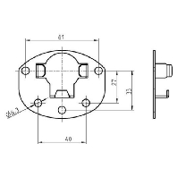 Gegenlager Metall z. Anschrauben 4022