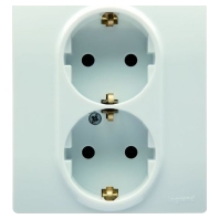 Steckdose SCHUKO Niloe 2fach ultraweiss, 664543 - Aktionsartikel
