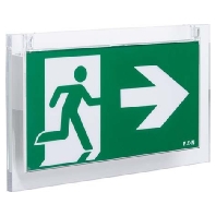 LED-Rettungszeichenleuchte RAL9003 IP42 30m CrystalWay 19522 AT