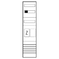 Meter panel 1 kWh-meters 0 rows EZ17111