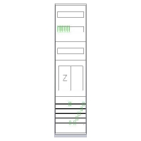 Meter panel 1 kWh-meters 0 rows EZ17310D