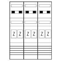 Meter panel 6 kWh-meters 0 rows EZ37360