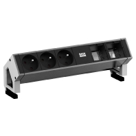 Socket outlet strip stainless steel 902.405