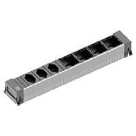 Steckdoseneinheit 6-fach Alu schwarz 916.024