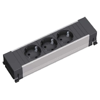 Socket outlet strip aluminium 916.1192