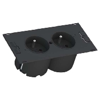 Socket outlet strip black 929.002