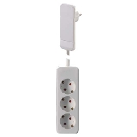 Schuko-Flachstecker ws, 1,6m Ltg 933.007