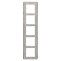 Frame 5-gang stainless steel 10156083