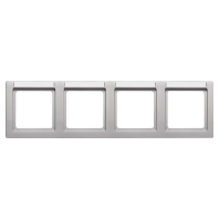 Frame 4-gang aluminium 10246014