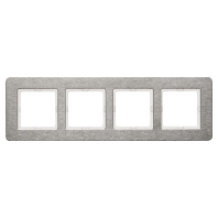 Frame 4-gang stainless steel 10246083