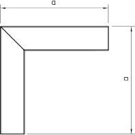 Flat bend for wireway LKM F40060FS