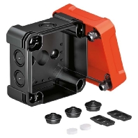 Kabelabzweigkasten m. rotem Deckel X04 SW-RO