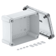 Leergehuse m.transp. Deckel X16C LGR-TR