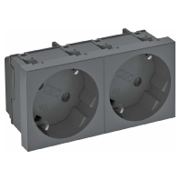 Steckdose 33 Grad, 2-fach Schutzkontakt STD-D3S SWGR2