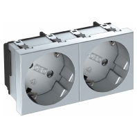 Steckdose 33 Grad, 2-fach Schutzkontakt STD-D3S AL2