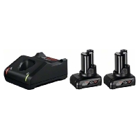 Set, Ladegert GAL 12V-40 +2x Akku GBA 12V/6Ah 1600A01B20