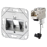 Anschlussdose 1-Port Set UP C6A 270� Jack TN-C6A-Kmod-1UP0-270