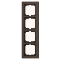 Frame 4-gang brown 1724-243