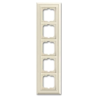 Frame 5-gang cream white 1725-832