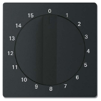 Cover plate for time switch black 1770-885-103