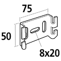 Mounting plate for cable support system CM50 V2A