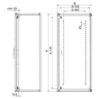 Inner door for cabinet 600mmx2000mm NSYID206