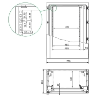 482.6 mm (19 inch) mounting rack NSYSPLA125