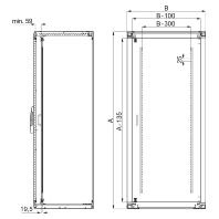 Inner door for cabinet 1000mmx2000mm NSYID2010