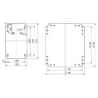 Mounting plate for distribution board NSYMM48
