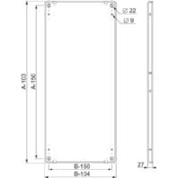 Mounting plate for distribution board NSYMP2010