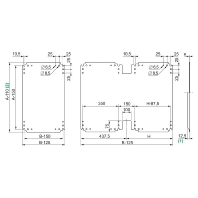 Mounting plate for distribution board NSYPMM155