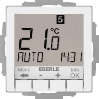 UP-Uhrenthermostat Hinterleuchtung wei UTE4800R-RAL9010-G55