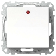 Two-way switch flush mounted cream white WDE002164
