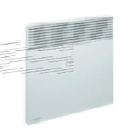 Wandkonvektor m.Thermostat 74x44cm, 2000W, 230V