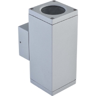 Wandanbauleuchte GU10 2-flg.IP54 485015N alu