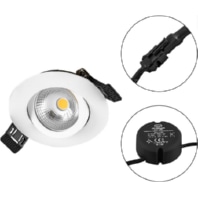 LED-Einbauleuchte 230V 830, dim., ws S060102