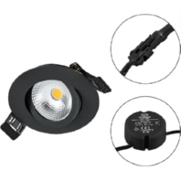 LED Einbauleuchte 230V 830, dim., sw S060902