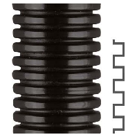 Corrugated plastic hose 70mm Rohrflex-Mu.PA6 70sw