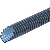 Plastic corrugated pipe, cable conduit slightly 25.0x18.6mm, FBY-EL-F 25 black