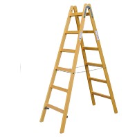 Sprossenstehleiter Holz Classic Ind. 2x3 Sp. 1103