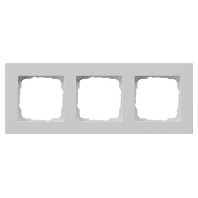 Abdeckrahmen 3-f. flach, grau 0213375