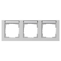 Abdeckrahmen 3-f. waager.BSF grau 109337
