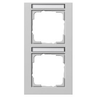 Abdeckrahmen 2-f. senkr.BSF grau 110237