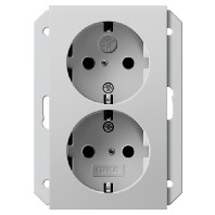 SCHUKO-Steckdose 2-f. SH f.UP-Dose 1,5f gr 2735015